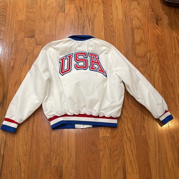 Aristo Jac USA X-Large 1988 Olympic Team Bomber Style Lightweight Jacket Pockets - Picture 3 of 14